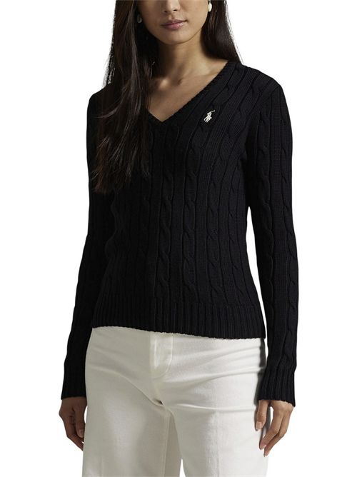 scollo a v donna a  trecce nero Ralph Lauren | 211971870002